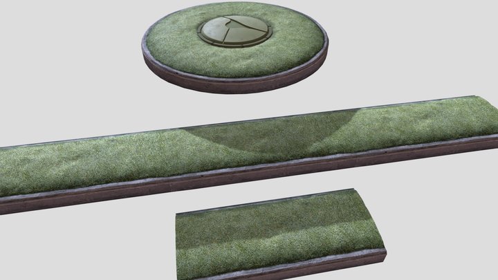 Grass Strip 3D Model