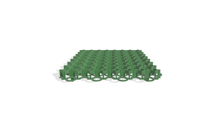 Graden Grid Green 500x500x40mm 3D Model