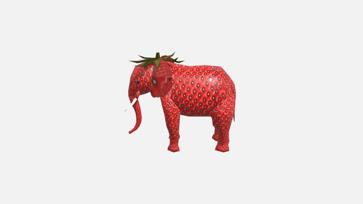 Strawberry Elephant 3D Model