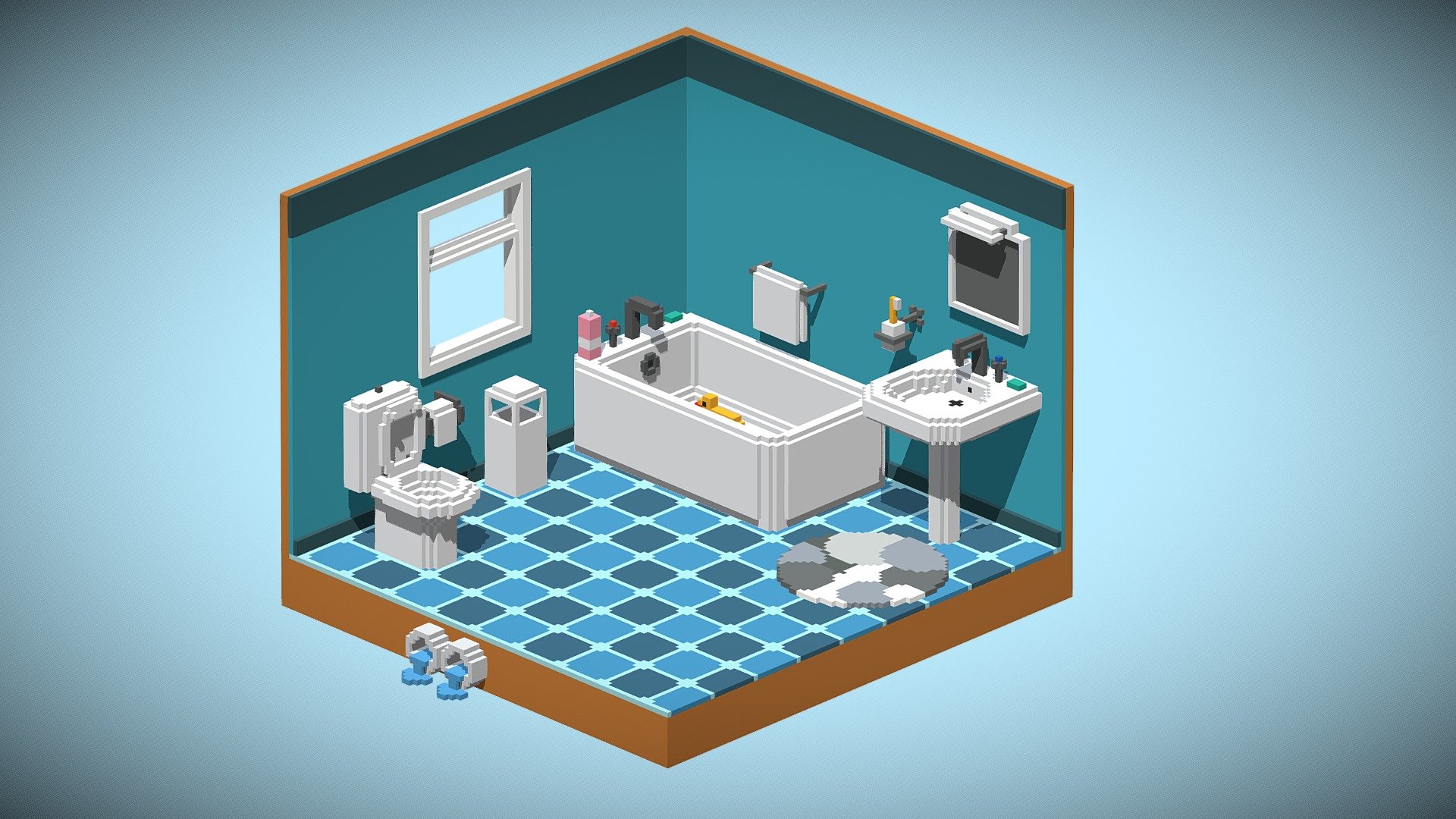 Bathroom - Download Free 3D model by SHUBBAK3D [fbae710] - Sketchfab