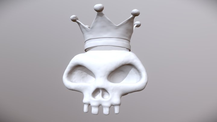 Crowned Skull 3D Model