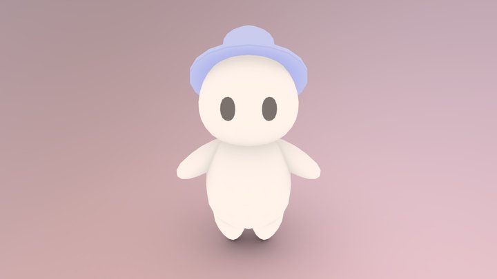 FREE Marshmallow Hat Guy 3D Model