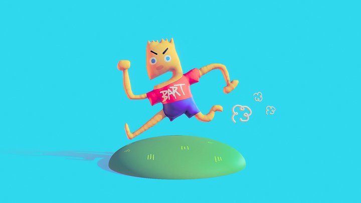 Bart Simpson Run 3D Model