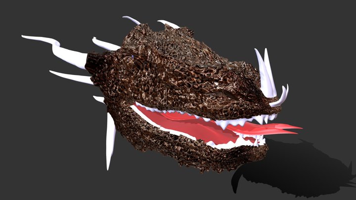 Cabeza de dragón. Dragon head 3D Model
