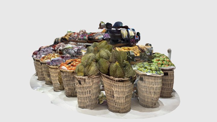 Fruit stand in Thailand 2 3D Model