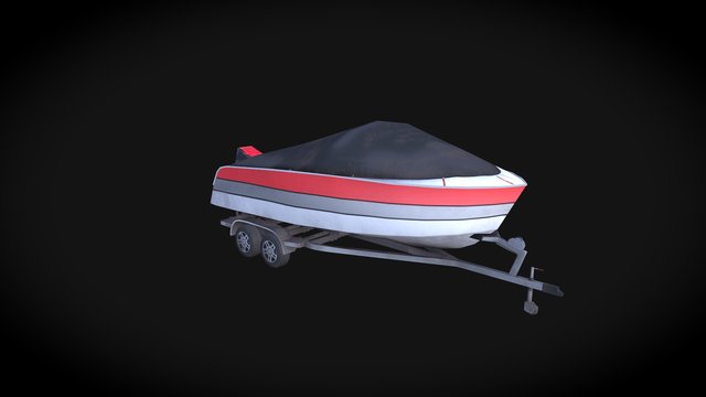 AE Trailer+Boat 3D Model