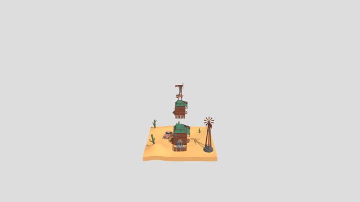 "Old West Shop" HomeWork XYZ "Painting" 3D Model