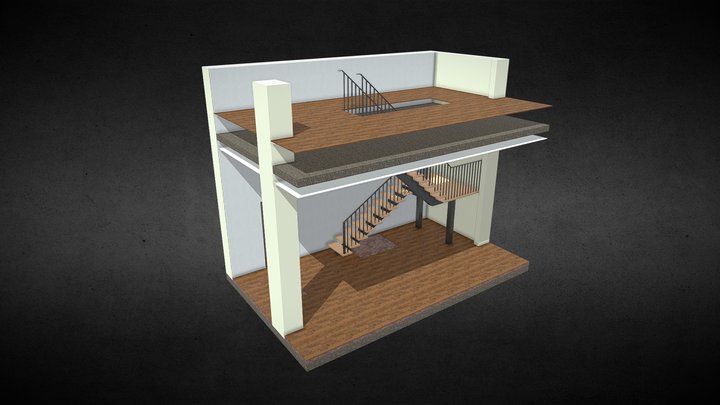 ЭП 4 Чердак со столбами 3D Model
