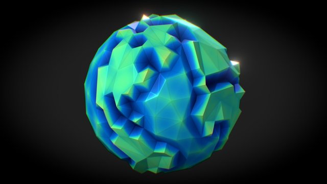 Low Poly Globe 3D Model