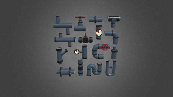 Modular Pipes 3D Model