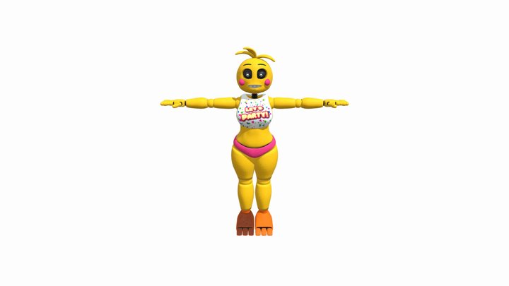 Toy chica love teste 3D Model