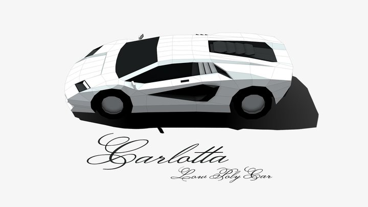Low Poly Car: "Carlotta" 3D Model