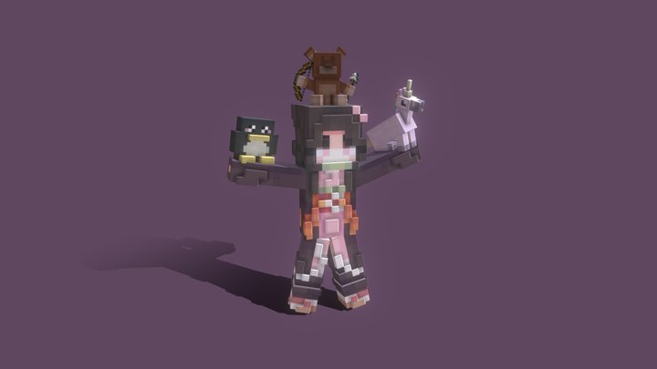 Minecraft Plushies 3D Model