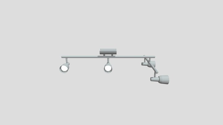 Metalic Ceiling Lamp Indoors 3D Model