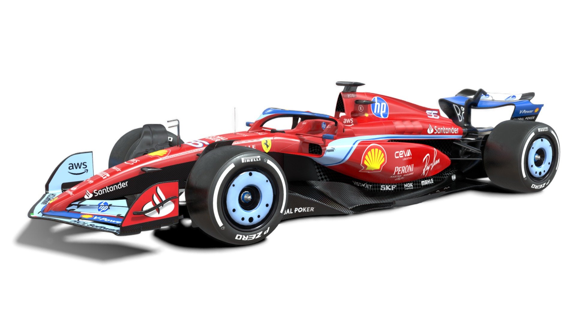 F1 Ferrari SF-24 Miami 2024 - Buy Royalty Free 3D model by sarvesh777 ...