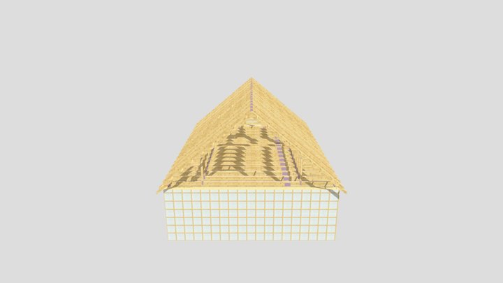 Mc Gourty Garage_ Attic_ Truss_ Roof 3D Model