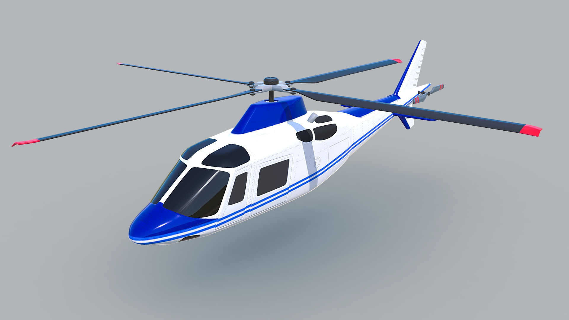 3D model Agusta westland AW109 helicopter - This is a 3D model of the Agusta westland AW109 helicopter. The 3D model is about a helicopter in the sky.