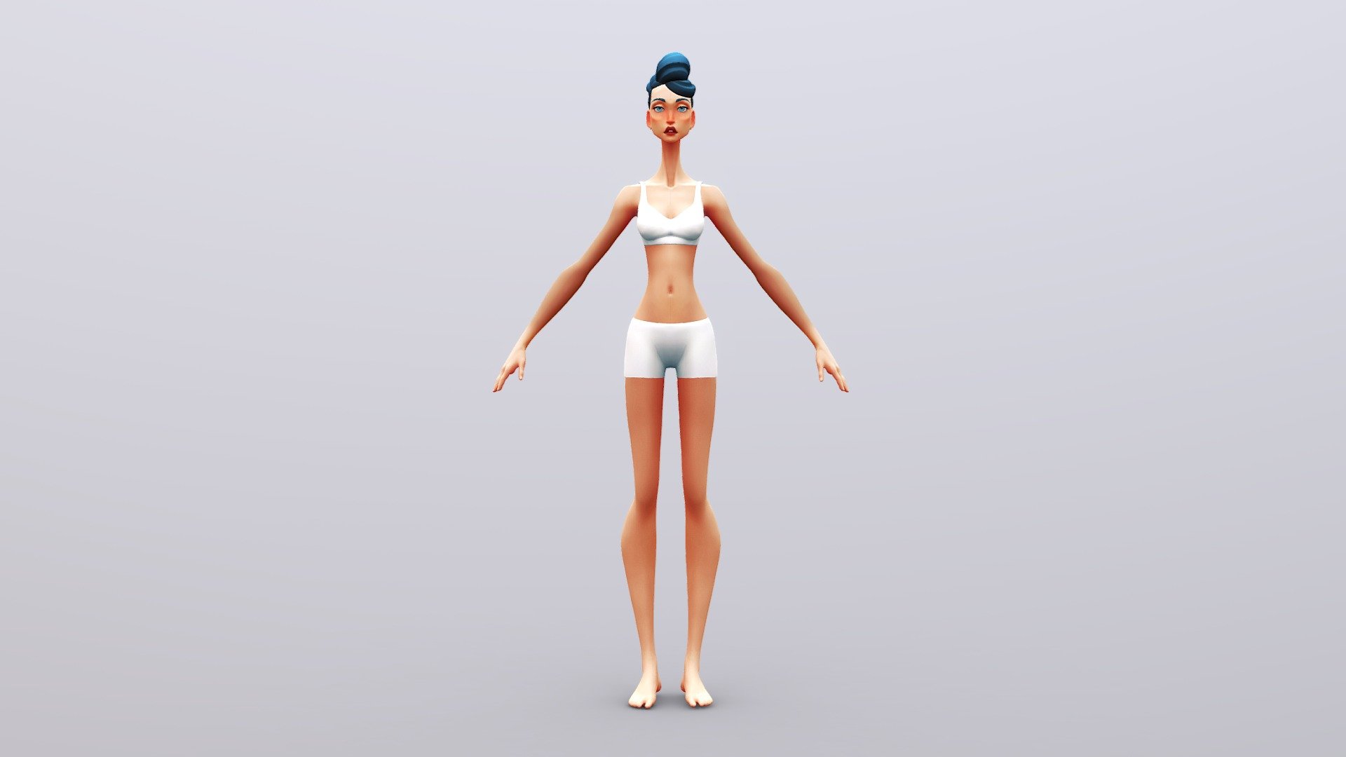 Premium PSD | 3d character student t pose