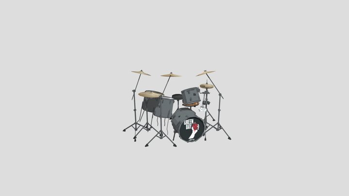 American Idiot Drum Kit 3D Model