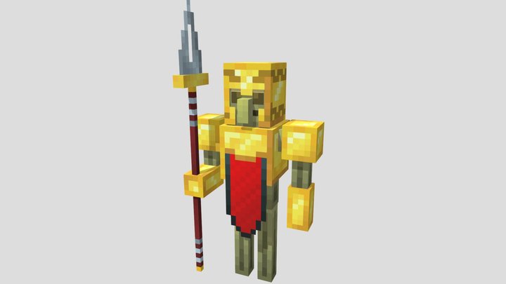 Minecraft Gold Golem 3D Model