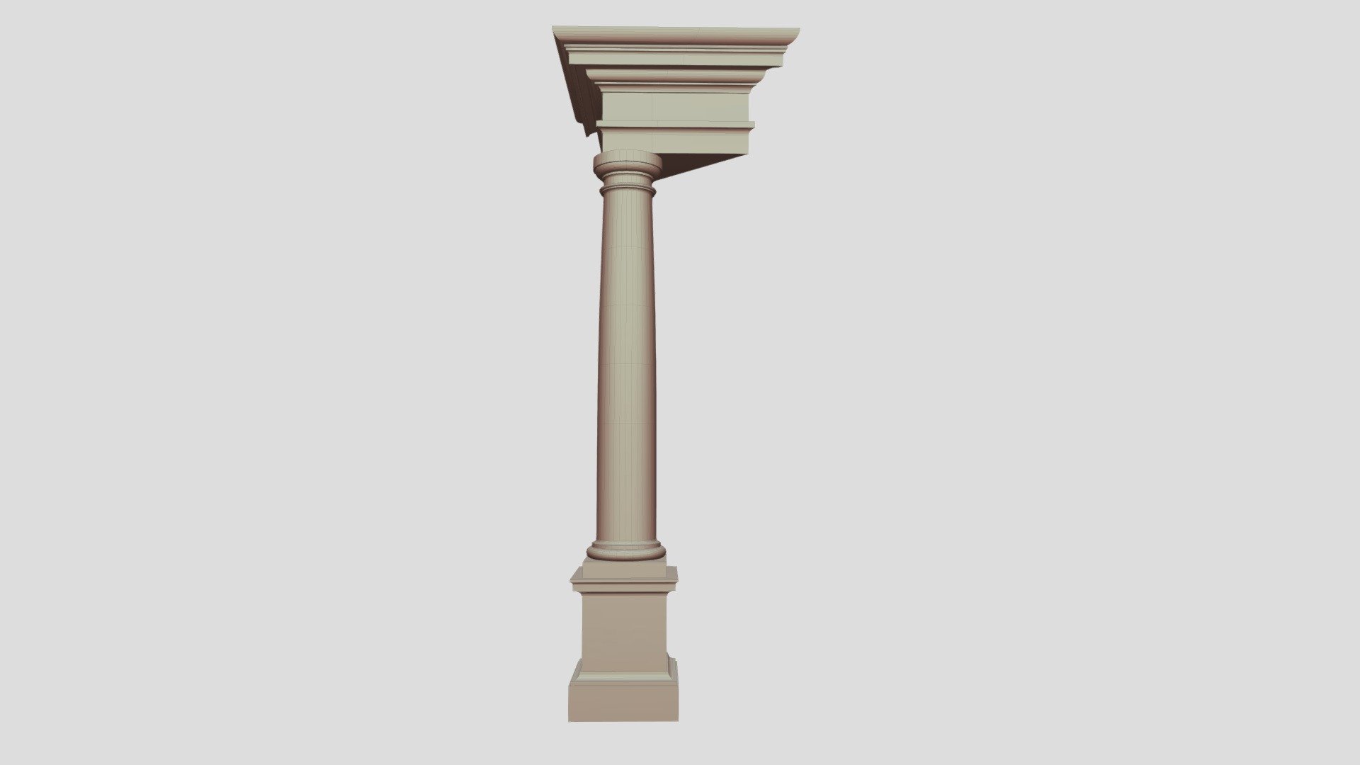 Tuscan pedestal, column & entablature