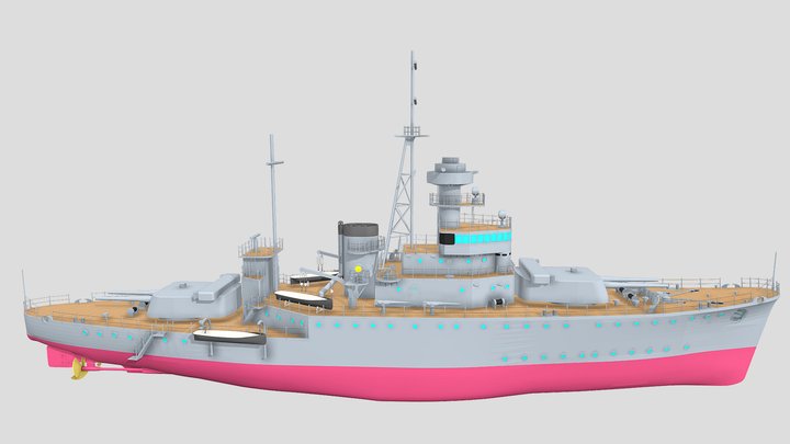 HTMS Thonburi – Free 3D Model STL
