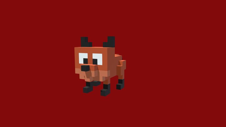 Voxel Fox 3D Model