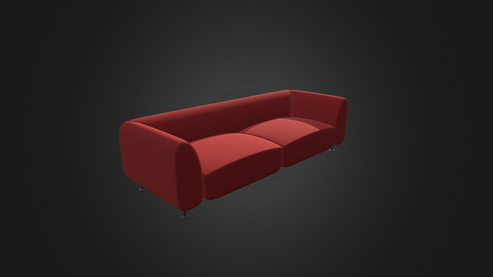 3D model Red Sofa - This is a 3D model of the Red Sofa. The 3D model is about a red paper origami.