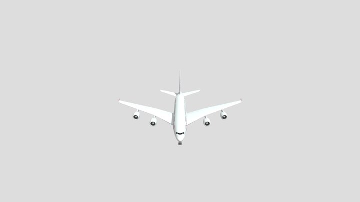 A380 qatar Airways 3D Model