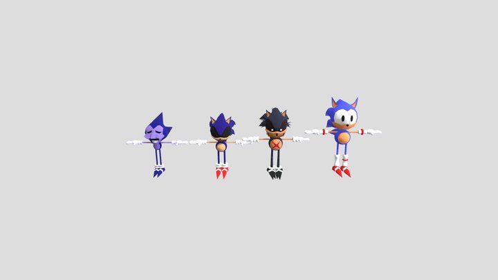 Majin Sonic 3D model 3D printable