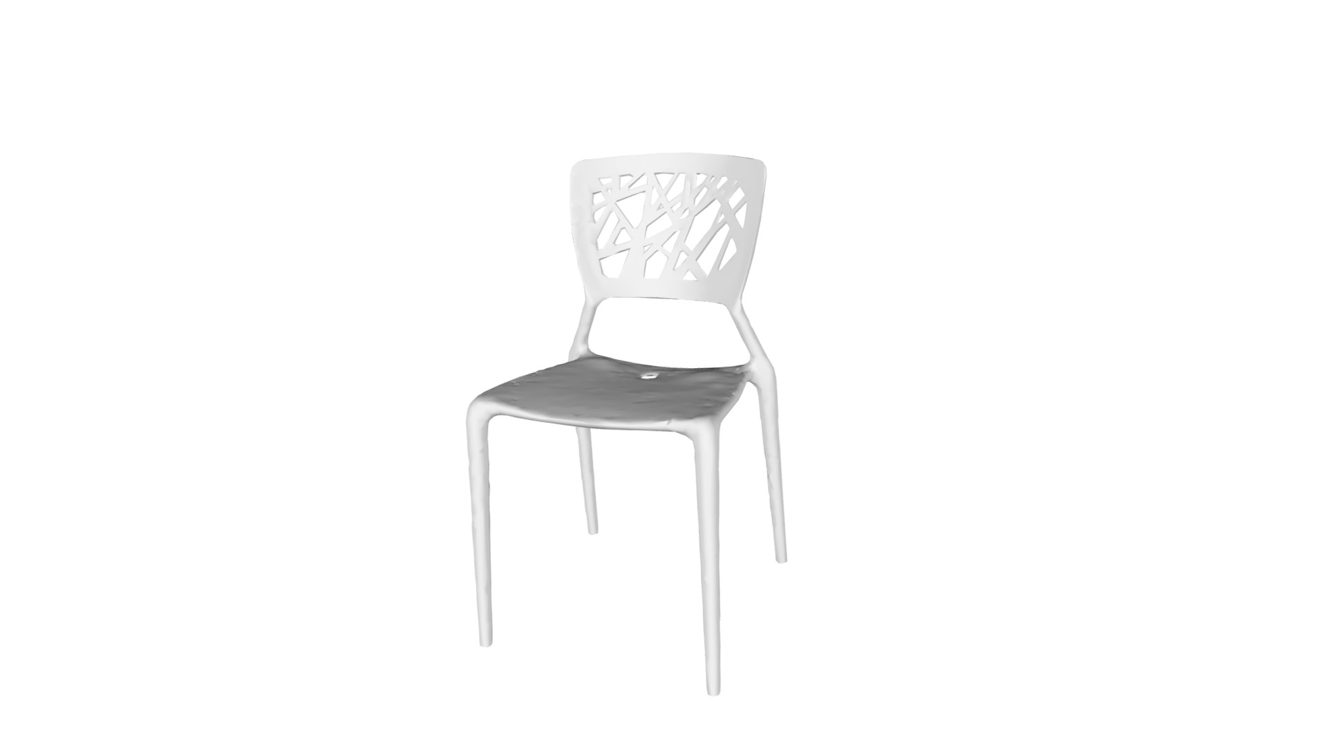 3D model White Chair - This is a 3D model of the White Chair. The 3D model is about a white chair with a glass top.