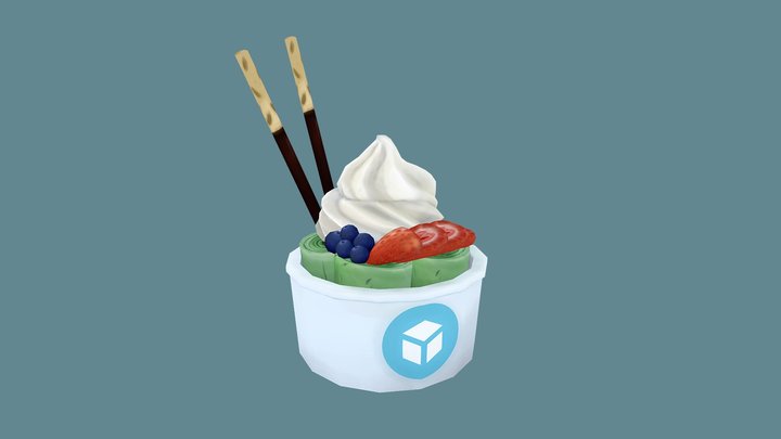 Rolled Ice Cream 3D Model
