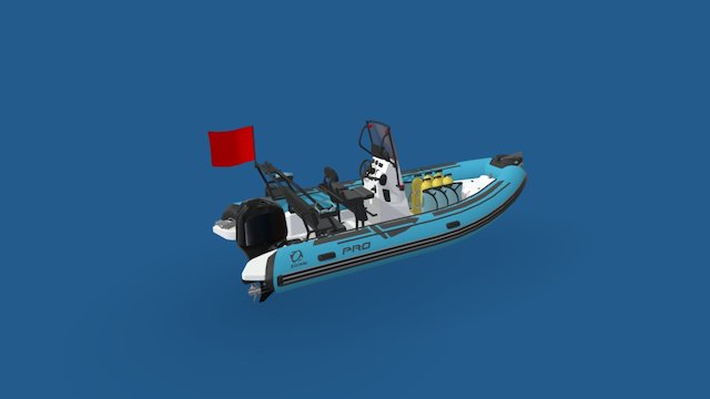 Zodiac Pro 5.5 Diving 3D Model