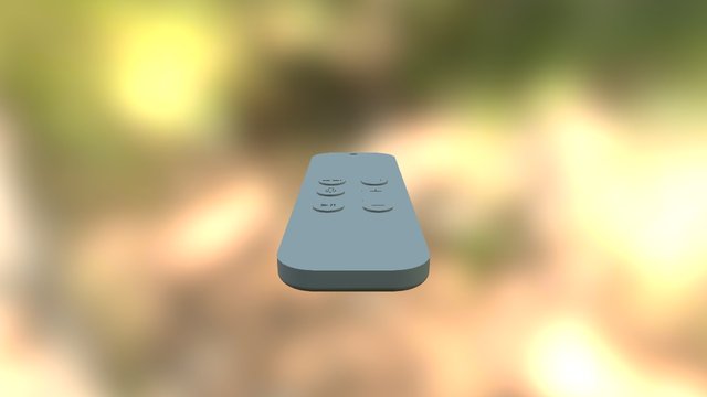 New Apple TV Siri Remote 3D Model
