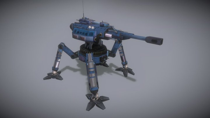 Mech Spider Walker Studio Shot 3D Model