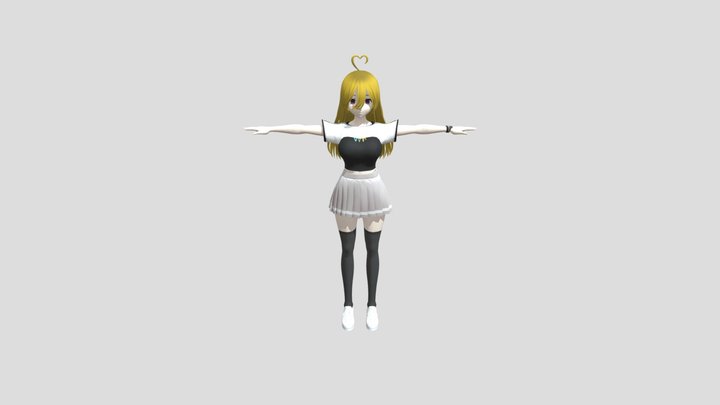 Anime Girl Rigged Anime model 3D Model