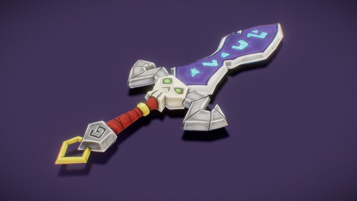 Demonic Skull Dagger – Low Poly / Hand Painted 3D Model
