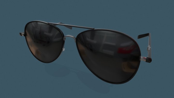 Black Sunglasses 3D Model