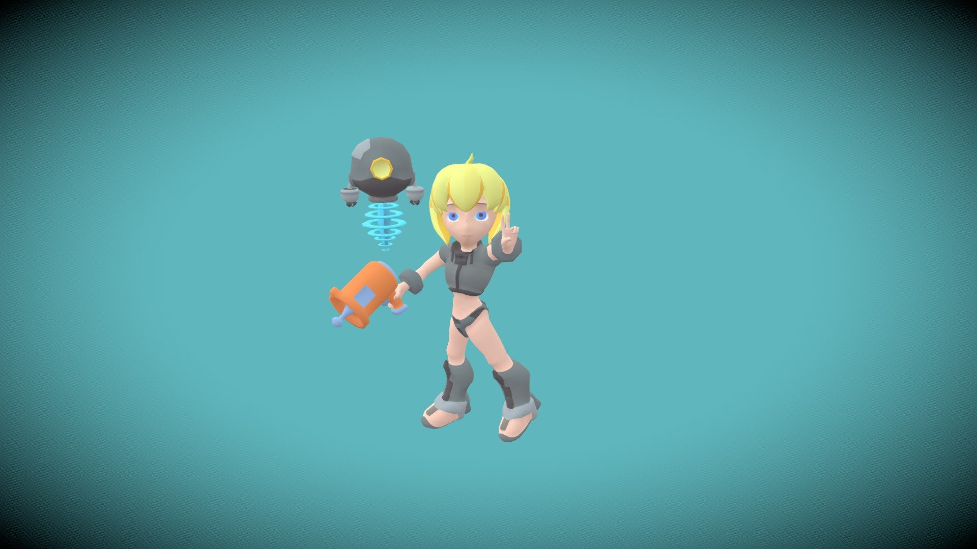 Agent-Girl with a Robot