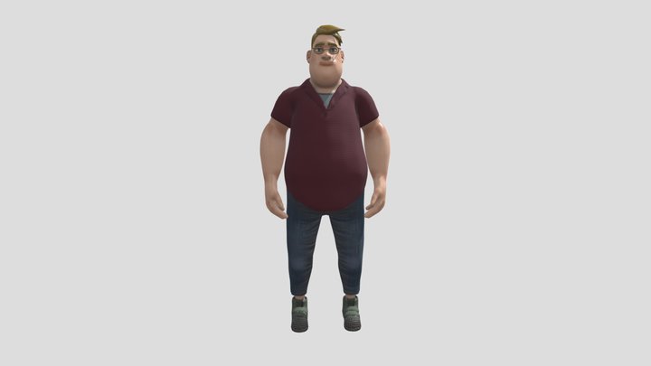 Office Life Character 01 3D Model