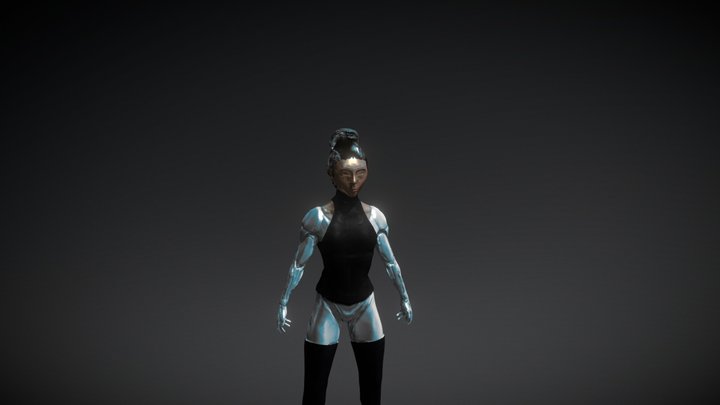 Female Cyborg 3D Model