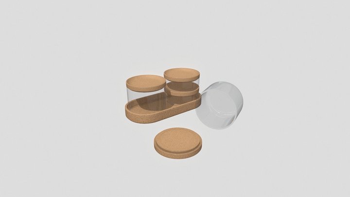 Jar Lid and Tray 3D Model