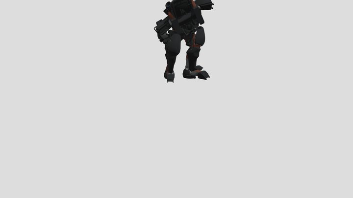 Jumping Down robot 3D Model