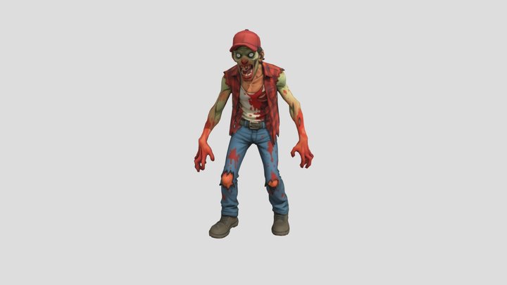 Zombie Trucker 3D Model