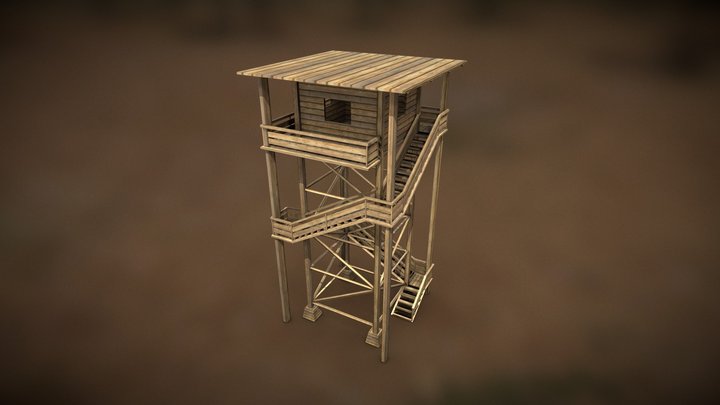 Wooden Tower 3D Model