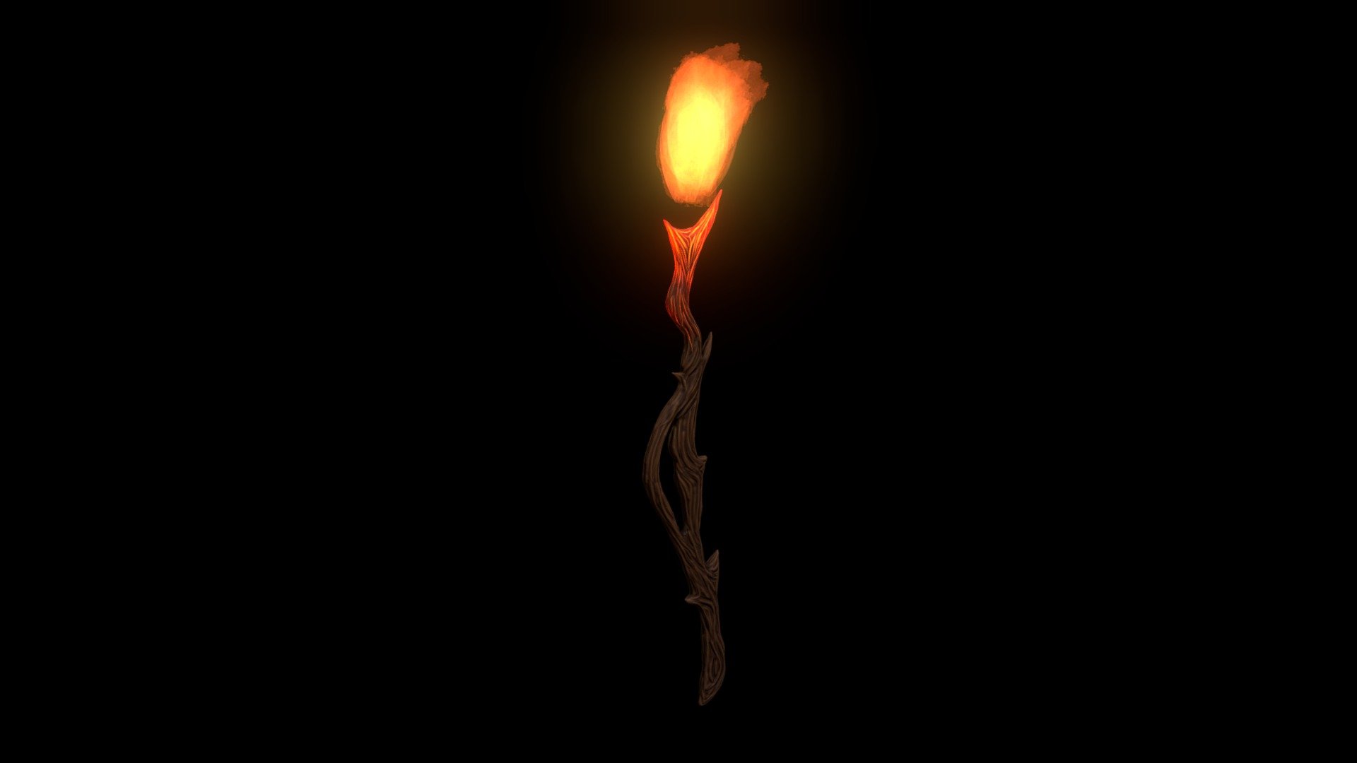 Stylised Fire Staff - Download Free 3D model by Bl4ckGh0st [fbd37dc ...