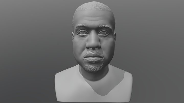 Kanye West bust for 3D printing 3D Model