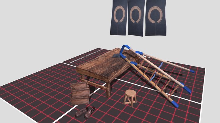DAE 5 Finished props - Tokyo 3D Model