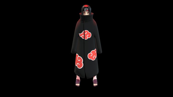 itachi_uchiha_sharingan_akatsuki_amaterasu (1) 3D Model