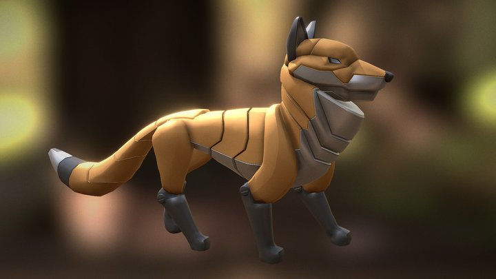 Robot Fox 3D Model